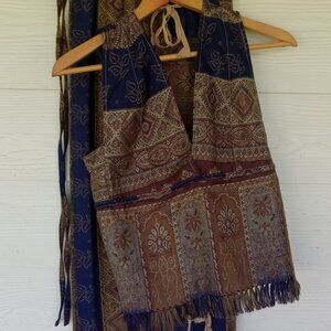*SOLD*Vintage Women's Boho Wrap Skirt Halter Top Tie Back One Size 2 Piece's